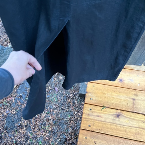 Coldwater Creek 100% Linen Full Button Down Shirt Dress In Black Sz L - Picture 5 of 14